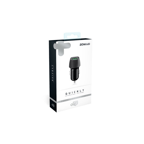 Caricatore Auto 2 USB + Type C 20W 3A