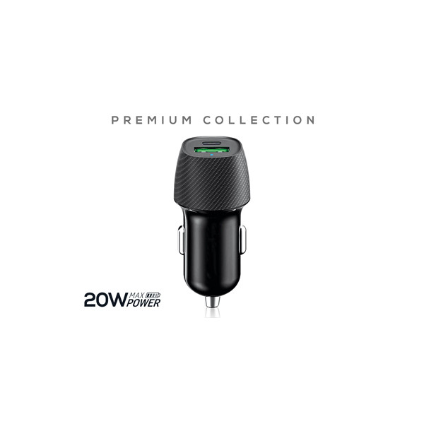 Caricatore Auto 2 USB + Type C 20W 3A