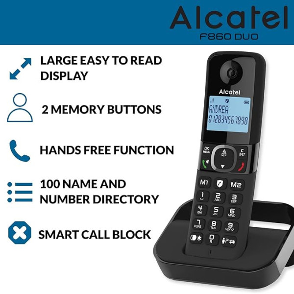 Alcatel F860 Duo Cordless